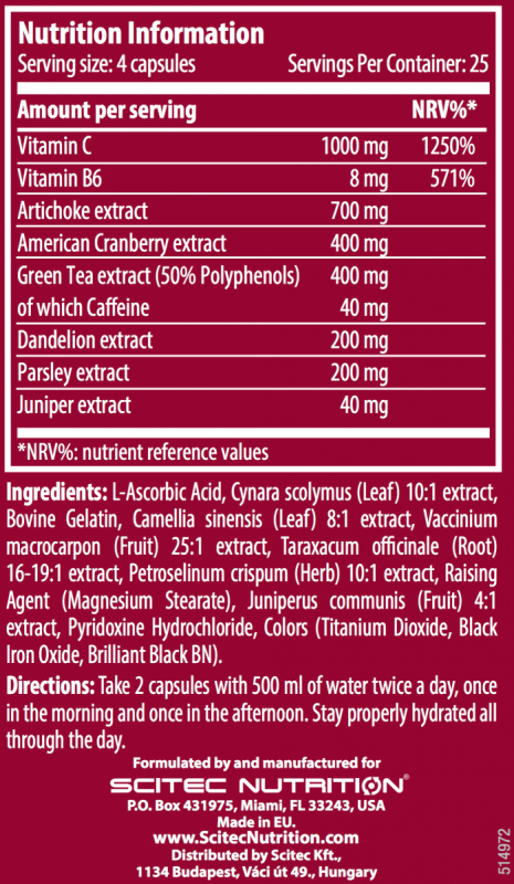 Scitec Nutrition Water Cut 100 caps