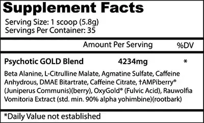 Insane Labz Psychotic Gold 204 g