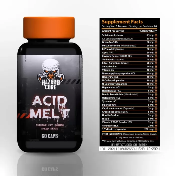 Hazard Core Acid Melt 60 caps
