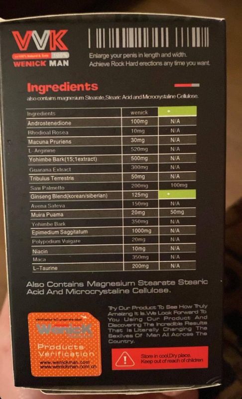 Valecola Wenick Man 60 caps