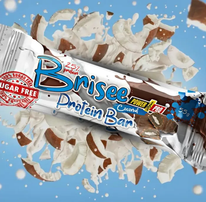 Power Pro 25% Brisee bar з кокосом без цукру 20x55g